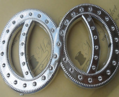 Пряжка "ММ" металлизированная № 204 (10,5см)