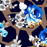Полотно трикотажное Кулирка 30/1 набивная в рулоне  в Екатеринбурге